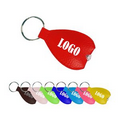 PU Leather LED Flashlight Key Tag